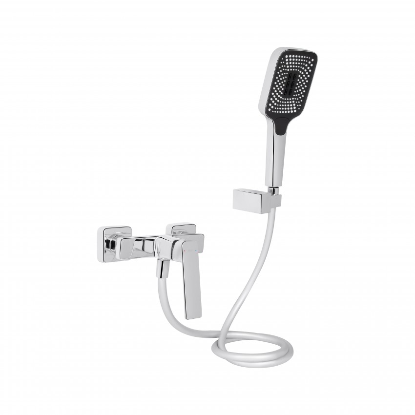 Змішувач для душу Capricorn, Chrome (k35) з душовим гарнітуром QTCAP4060102C48221 Qtap QTAP