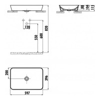 UL060-00CB00E-0000 Раковина ULTRA на стільницю  40x60 см (1 сорт) Creavit фото 2