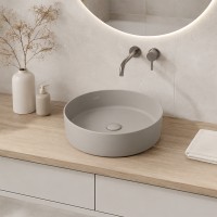 LP145-00CG00E-0000  Раковина Loop round на стільницю 45см, Cool Grey (1 сорт) Creavit