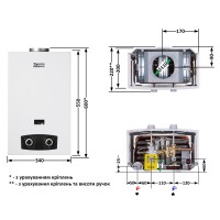 Колонка газова димохідна 10 л JSD20-10YD PIEZO Thermo Alliance Thermo Alliance фото 1