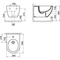FE510-00CB00E-0000 FREE Біде, біле Creavit фото 3