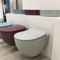 FE322-11CG00E-0000 FREE Унітаз підвісний з кришкою Soft Closing , безобідковий, Cool Grey (1 сорт) Creavit фото 3