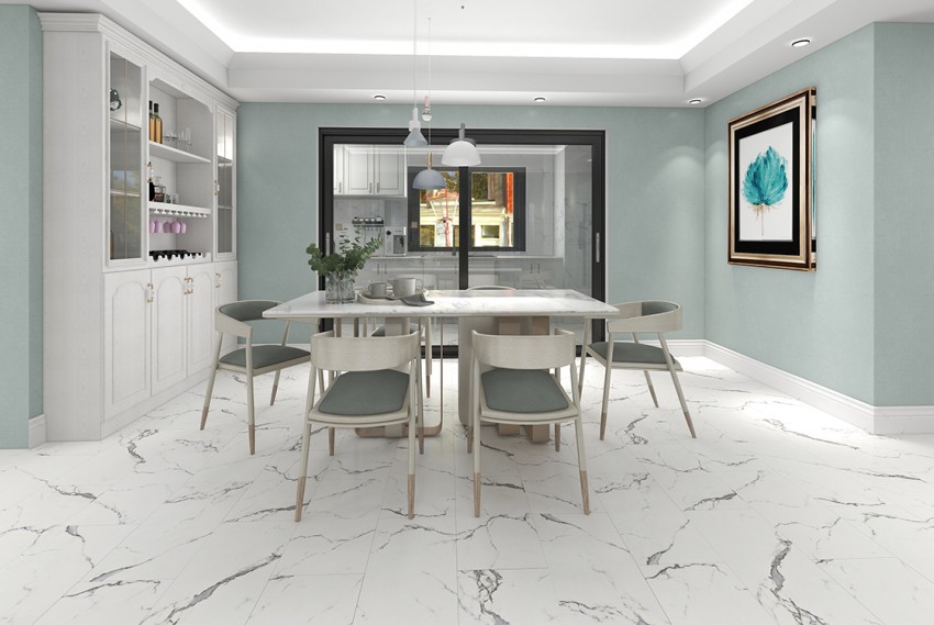 Вінілова підлога SPC Stone Statuario grey 91.5x46.5x0.6 см (5+1мм) BLISSGROUND