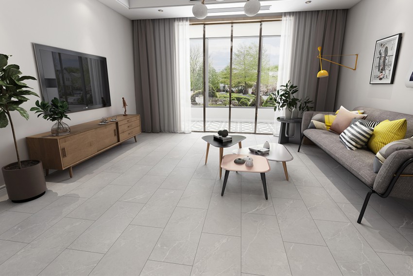 Вінілова підлога SPC Stone Mist grey 91.5x46.5x0.6 см (5+1мм) BLISSGROUND
