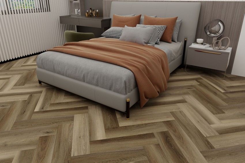 Вінілова підлога SPC Aruba Breeze Herringbone Line 60x12,5 (5/0.5mm+1mm) BLISSGROUND фото 1