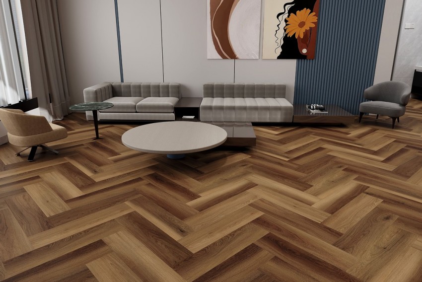 Вінілова підлога SPC Aruba Drift Herringbone Line 60x12,5 (5/0.5mm+1mm) BLISSGROUND фото 2