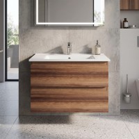 AD0080.10.VV ALINDA,Тумба під раковину 80см з умивальником SU, Walnut (1 сорт) Creavit