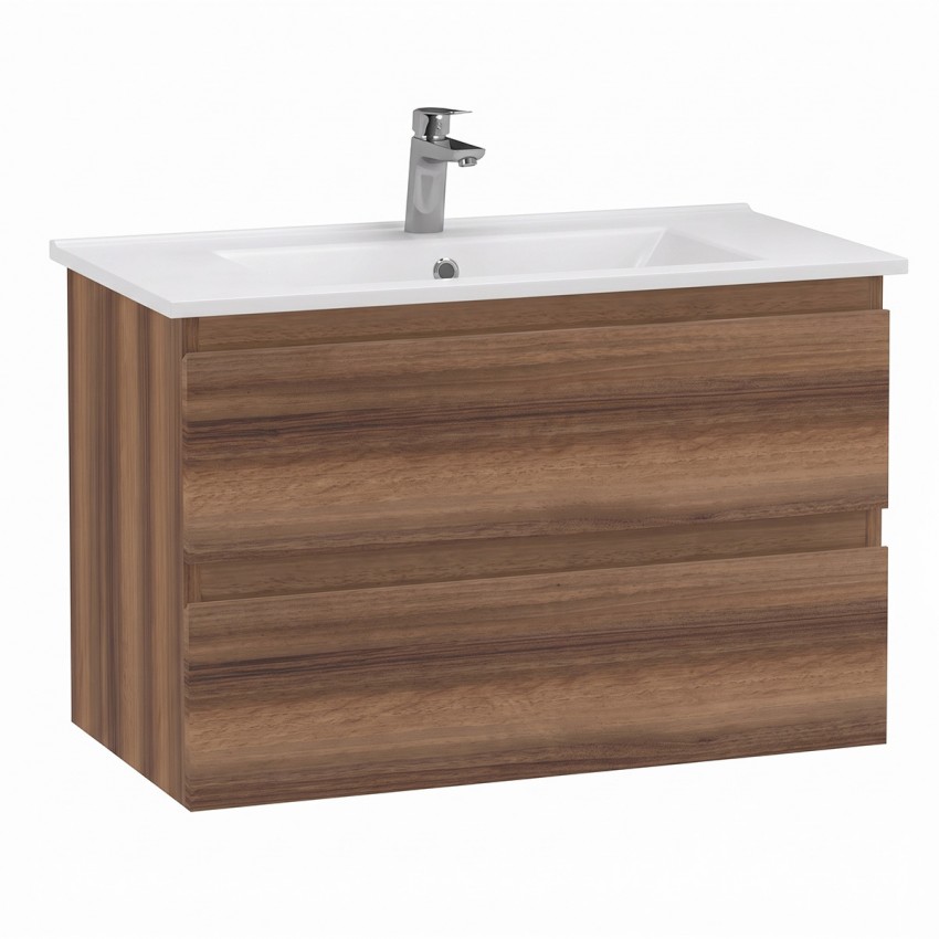 AD0080.10.VV ALINDA,Тумба під раковину 80см з умивальником SU, Walnut (1 сорт) Creavit фото 1