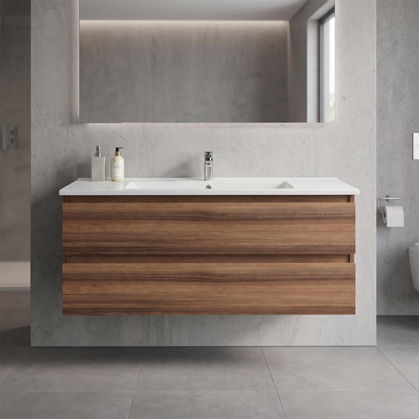 AD0120.10.VV ALINDA,Тумба під раковину 120см з умивальником SU, Walnut (1 сорт) Creavit