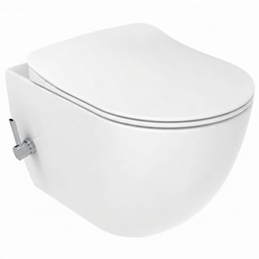 FE322-34CB00E-0002  FREE Унітаз-біде підвісний з кришкою Soft Closing , інтегрованим змішувачем, безобідковий, білий (1 сорт) Creavit фото 1