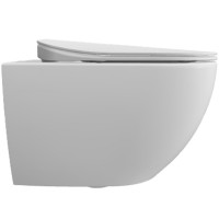 FE322-11MB00E-0000 FREE Унітаз підвісний з кришкою Soft Closing , безобідковий, White Matt (1 сорт) Creavit фото 3