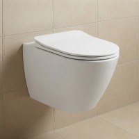FE322-11CB00E-0000 FREE Унітаз підвісний з кришкою Soft Closing , безобідковий, білий (1 сорт) Creavit