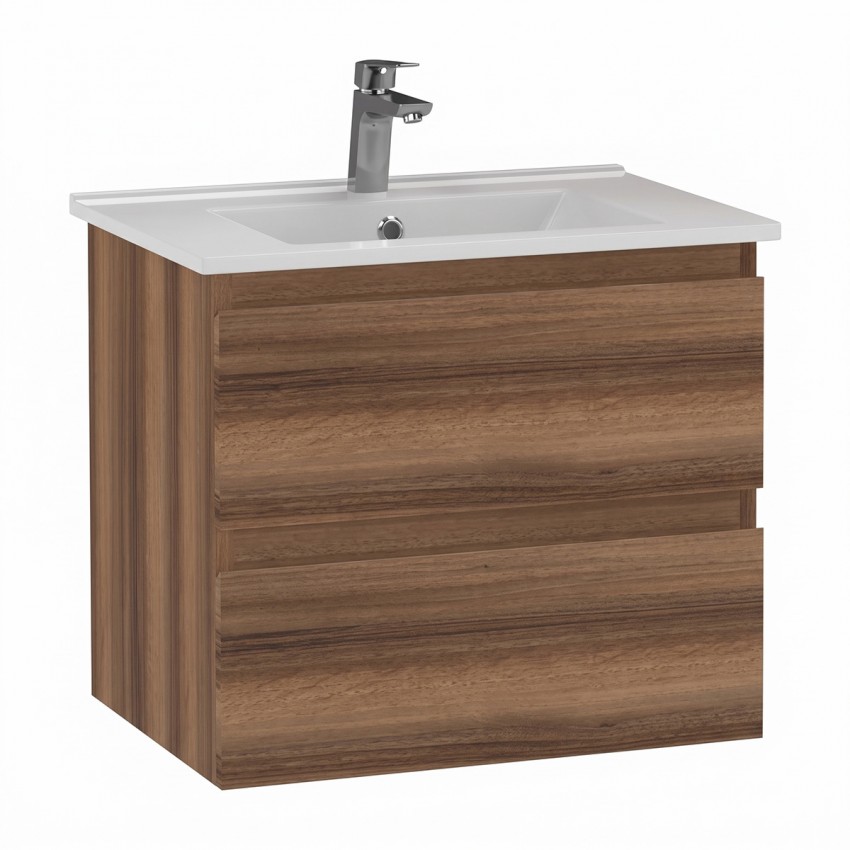 AD0060.10.VV ALINDA,Тумба під раковину 60см з умивальником SU, Walnut (1 сорт) Creavit фото 1