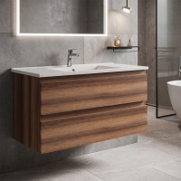 AD0100.10.VV ALINDA,Тумба під раковину 100см з умивальником SU,  Walnut (1 сорт) Creavit