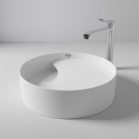 RB141-00CB42E-0000  Раковина RUBY на стільницю воронкоподібний злив 40см, white (1 сорт) Creavit фото 3
