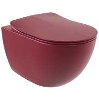 FE322-11BR00E-0000 FREE Унітаз підвісний з кришкою Soft Closing , безобідковий,  Berry (1 сорт) Creavit фото 1