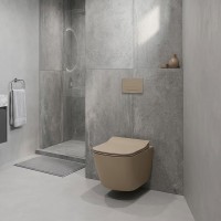 EG321-11CM00E-0000 ELEGANT Унітаз  з кришкою підвісний безобідковий, Cappucino Matt (1 сорт) Creavit
