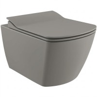 EG321-11CG00E-0000 ELEGANT Унітаз  з кришкою підвісний безобідковий, Cool Grey (1 сорт) Creavit фото 1