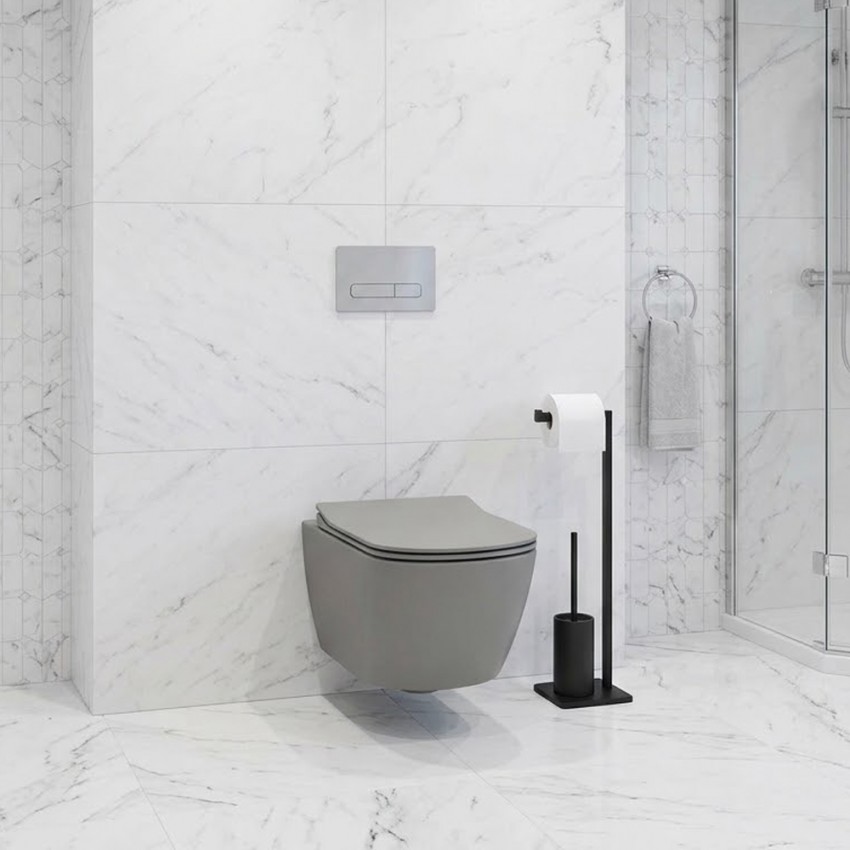 EG321-11CG00E-0000 ELEGANT Унітаз  з кришкою підвісний безобідковий, Cool Grey (1 сорт) Creavit