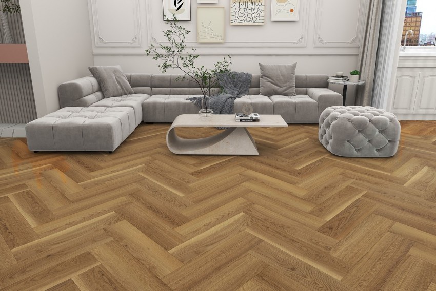 Вінілова підлога SPC Maui Sunset Herringbone Line 60x12,5 (5/0.5mm+1mm) BLISSGROUND фото 1