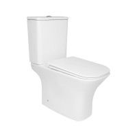 Унітаз підлоговий Presto Quadro Ultra Quiet 650х340х790 мм, White, з сидінням Slim Duroplast/ Soft-close/ Quick Release QTPRE27W51021 Qtap QTAP
