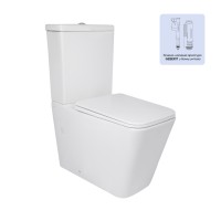 Унітаз підлоговий Crow Ultra Quiet 640×360×835 мм, White, з сидінням Slim Duroplast / Soft-close / Quick Release QTCRO27W51028 Qtap QTAP