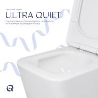 Унітаз підлоговий Crow Ultra Quiet 640×360×835 мм, White, з сидінням Slim Duroplast / Soft-close / Quick Release QTCRO27W51028 Qtap QTAP фото 4