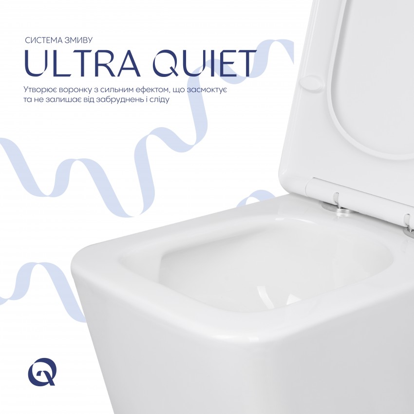 Унітаз підлоговий Crow Ultra Quiet 640×360×835 мм, White, з сидінням Slim Duroplast / Soft-close / Quick Release QTCRO27W51028 Qtap QTAP фото 4