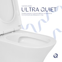 Унітаз підлоговий Presto Ultra Quiet 640×340×790 мм, White, з сидінням Slim Duroplast/ Soft-close/ Quick Release QTPRE27W51022 Qtap QTAP фото 4
