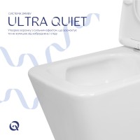 Унітаз підлоговий Crow Eco Ultra Quiet 640×360×835 мм, White, з сидінням Slim Duroplast / Soft-close / Quick Release QTCRO27W51030 Qtap QTAP фото 4