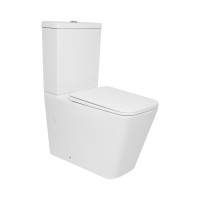 Унітаз підлоговий Crow Eco Ultra Quiet 640×360×835 мм, White, з сидінням Slim Duroplast / Soft-close / Quick Release QTCRO27W51030 Qtap QTAP