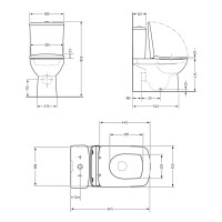 Унітаз підлоговий Crow Eco Ultra Quiet 640×360×835 мм, White, з сидінням Slim Duroplast / Soft-close / Quick Release QTCRO27W51030 Qtap QTAP фото 1