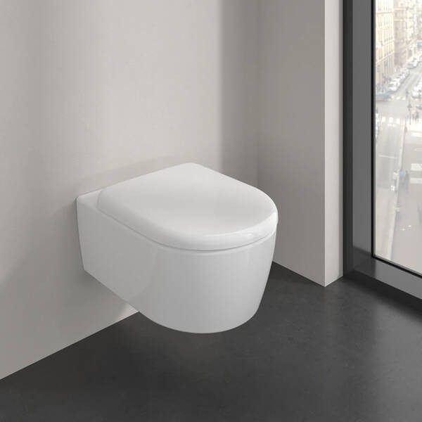 5656CL01 Skyla  Унітаз підвісний DirectFlush з кришкою QuickRelease/SoftClosing з турбозмивом, White Alpin VILLEROY namp; BOCH