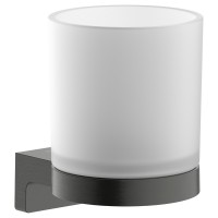 41769340 HG AddStoris S склянка для зубної щітки, матовий чорний хром (1 сорт) HANSGROHE фото 1