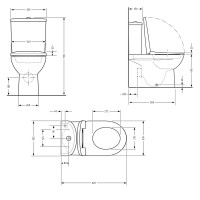 Унітаз підлоговий Arvin Ultra Quiet 630×350×795 мм, White, з сидінням Slim Duroplast / Soft-close / Quick Release QTARV27W49259 Qtap QTAP фото 1