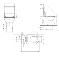 Унітаз підлоговий Stork Ultra Quiet 630×350×805 мм, White, з сидінням Slim Duroplast / Soft-close / Quick Release QTSTO27W49260 Qtap QTAP фото 1