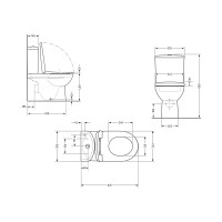 Унітаз підлоговий Aquarius Ultra Quiet 620×355×790 мм, White, з сидінням Slim Duroplast / Soft-close / Quick Release QTAQAW27W49262 Qtap QTAP фото 1