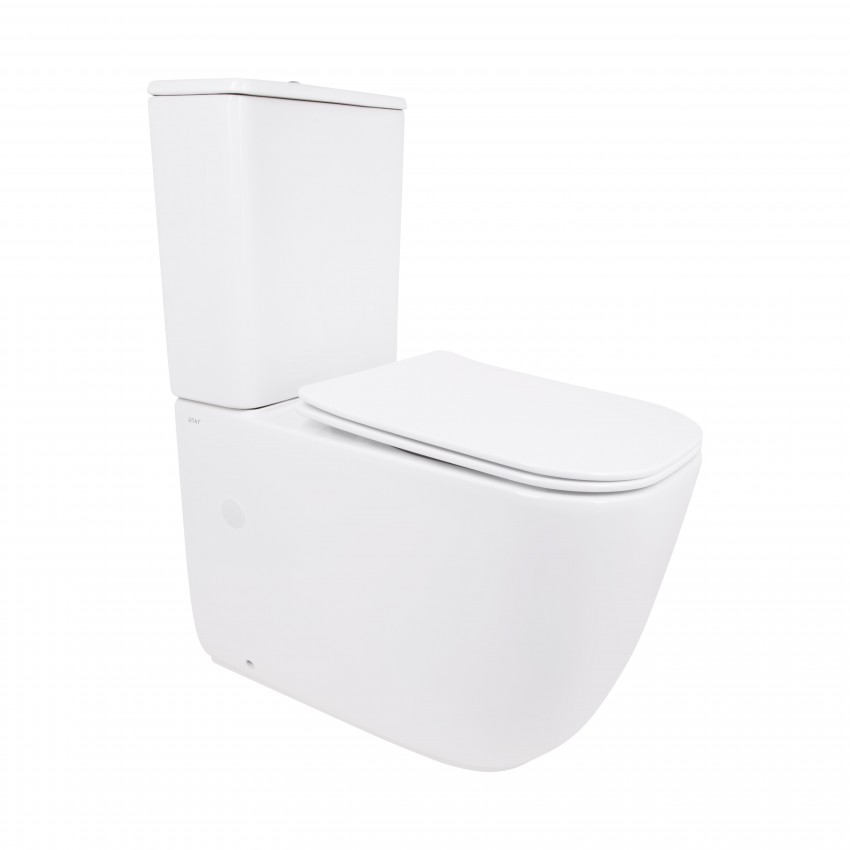 Унітаз підлоговий Aquarius Ultra Quiet 620×355×790 мм, White, з сидінням Slim Duroplast / Soft-close / Quick Release QTAQAW27W49262 Qtap QTAP