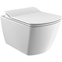 EG321-11MB00E-0000 ELEGANT Унітаз  з кришкою підвісний безобідковий, White Matt (1 сорт) Creavit фото 1