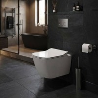 EG321-11MB00E-0000 ELEGANT Унітаз  з кришкою підвісний безобідковий, White Matt Creavit