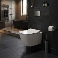 EG321-11MB00E-0000 ELEGANT Унітаз  з кришкою підвісний безобідковий, White Matt (1 сорт) Creavit