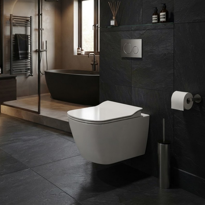 EG321-11MB00E-0000 ELEGANT Унітаз  з кришкою підвісний безобідковий, White Matt (1 сорт) Creavit