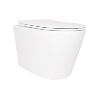 Унітаз підвісний Scorpio Ultra Quiet 490x365x325 мм, White, з сидінням Slim Duroplast/ Soft-close/ Quick relase QT14332380ASW Qtap QTAP