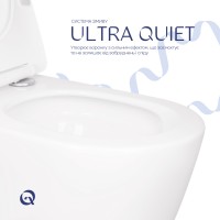 Унітаз підвісний Scorpio Ultra Quiet 490x365x325 мм, White, з сидінням Slim Duroplast/ Soft-close/ Quick relase QT14332380ASW Qtap QTAP фото 4