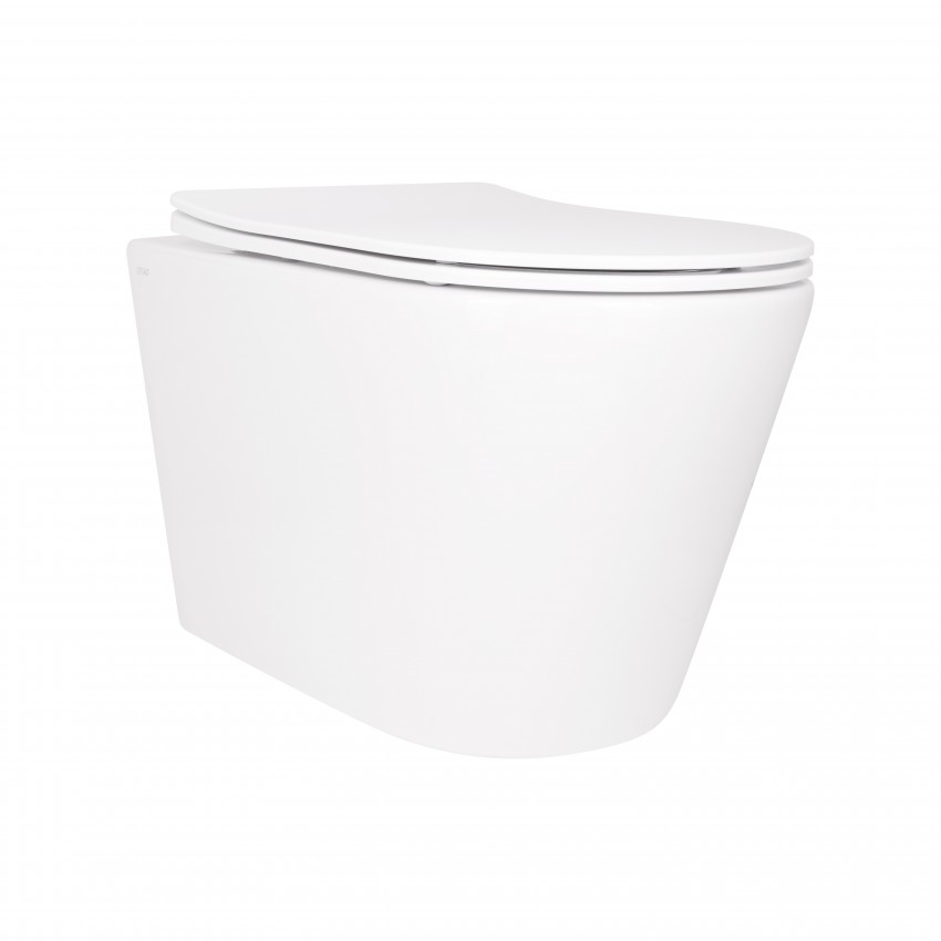 Унітаз підвісний Scorpio Ultra Quiet 490x365x325 мм, White, з сидінням Slim Duroplast/ Soft-close/ Quick relase QT14332380ASW Qtap QTAP