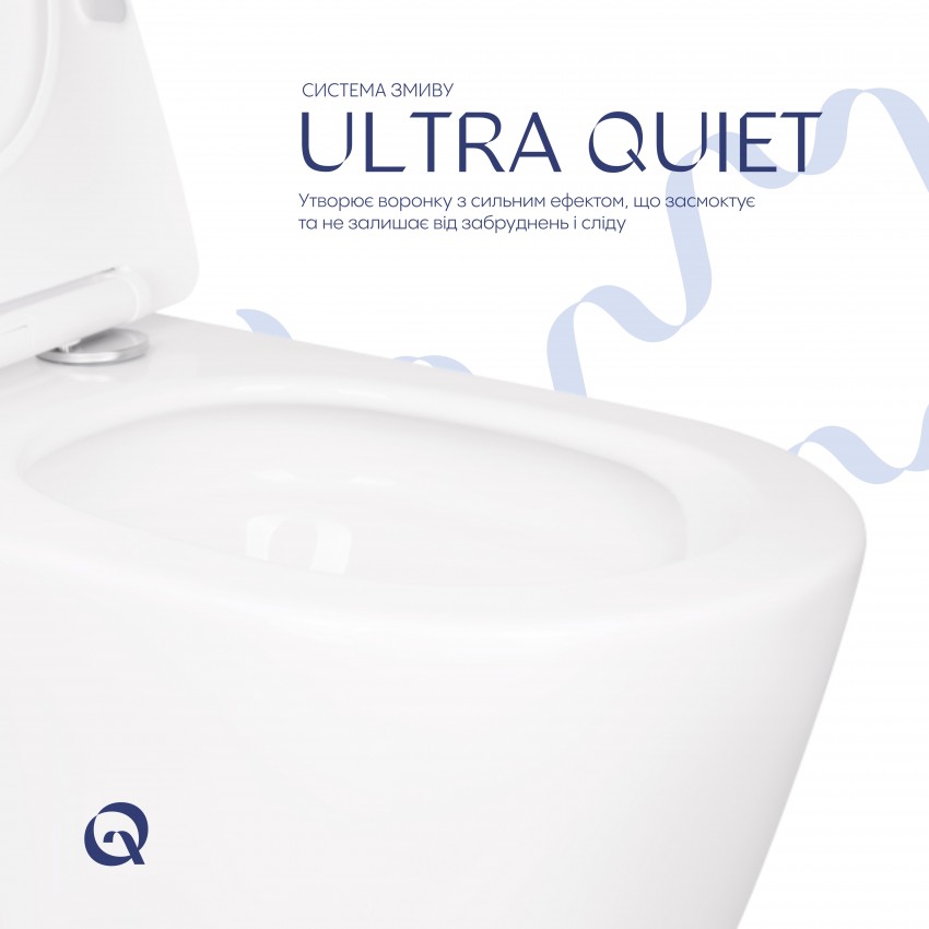 Унітаз підвісний Scorpio Ultra Quiet 490x365x325 мм, White, з сидінням Slim Duroplast/ Soft-close/ Quick relase QT14332380ASW Qtap QTAP фото 4