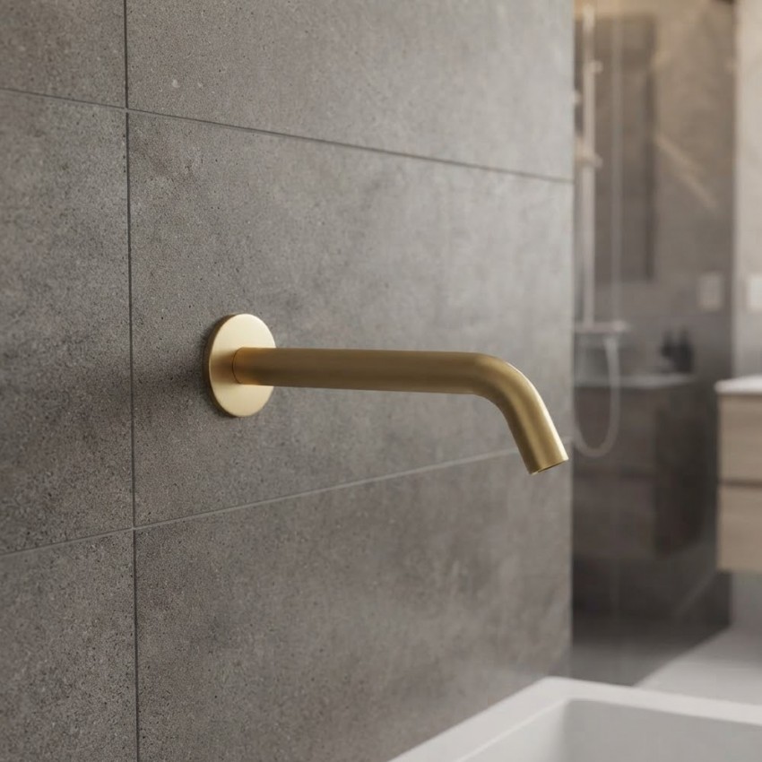 D119100000001BG Flow Вилив для ванни, brushed gold (1 сорт) DEVIT фото 1