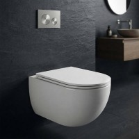 HTA535T TANNA  унітаз підвісний з турбозмивом+ кришка, білий Hes
