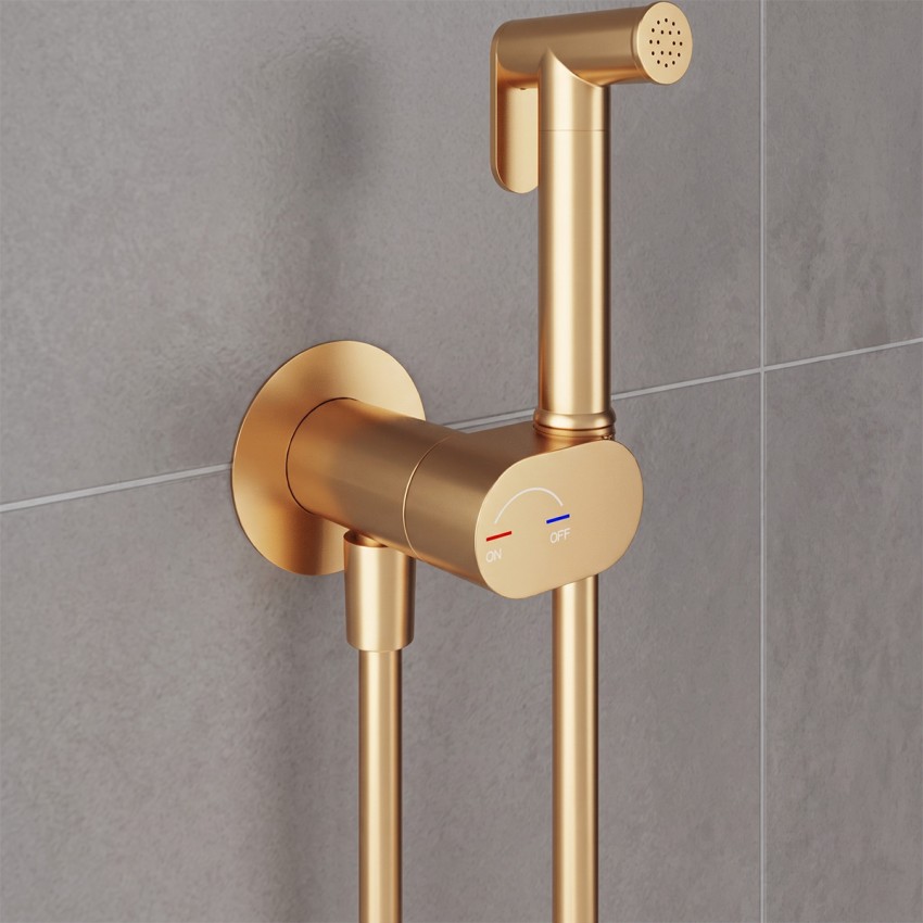 550539BG Flow Гігієнічний душ, brushed gold (1 сорт) DEVIT
