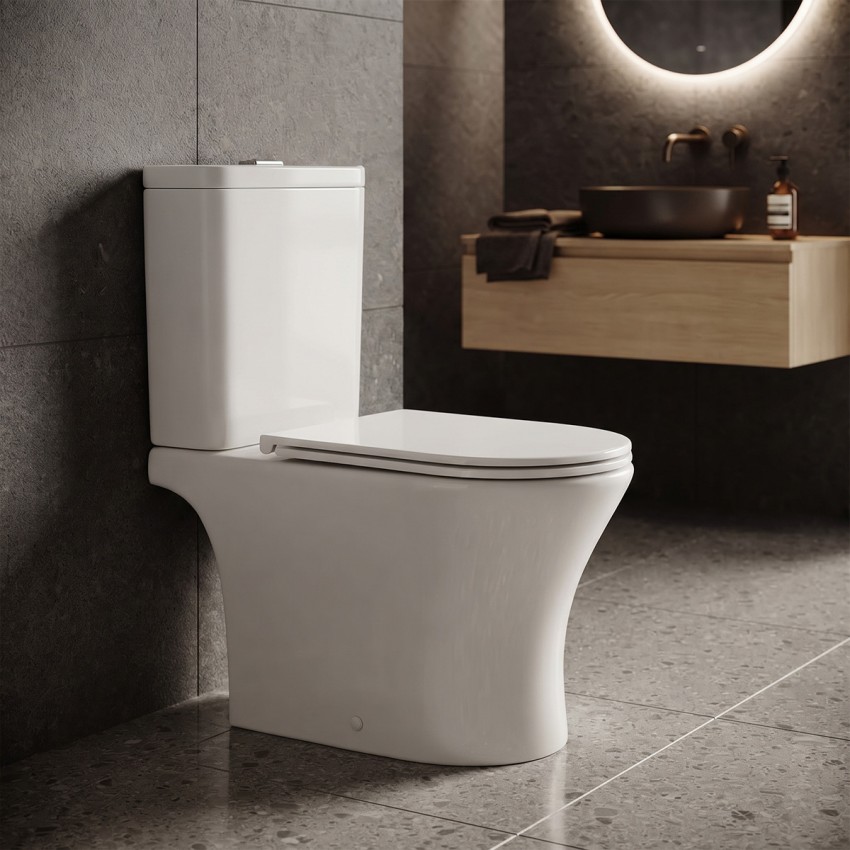 HAR650R Aruba унітаз компакт безобідковий + кришка, білий (1 сорт) Hes